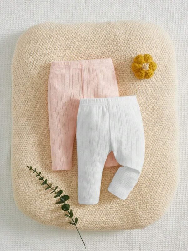 Pantalones cómodos de unicolor para niña bebé