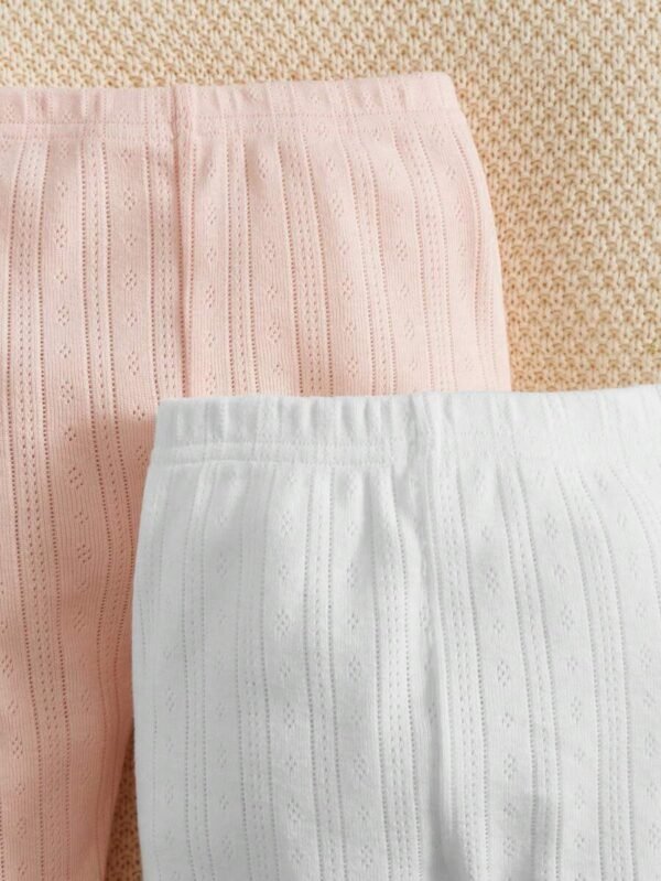 Pantalones cómodos de unicolor para niña bebé - Imagen 2