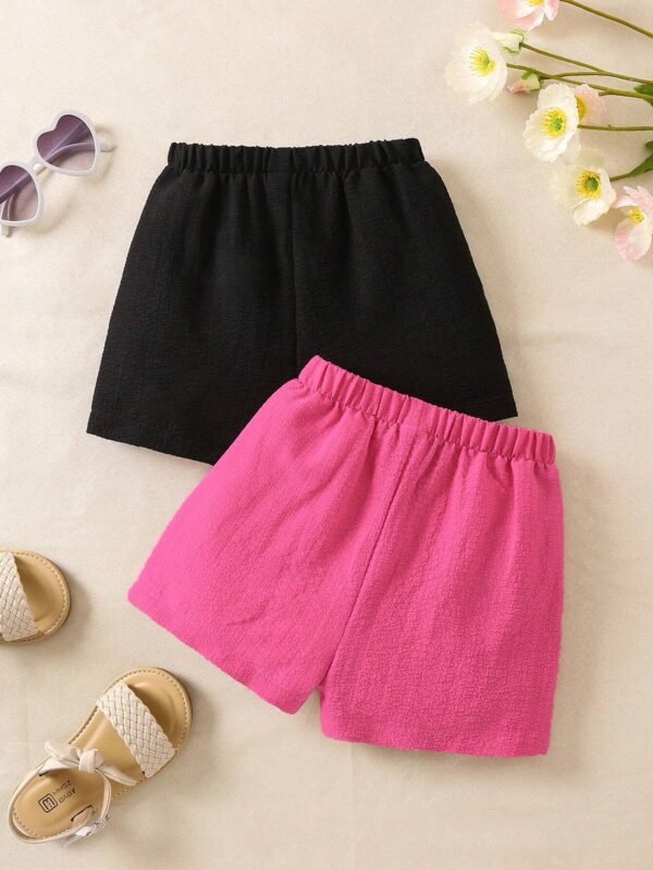 Shorts Con Lazo Delantero Para Niña - Imagen 3