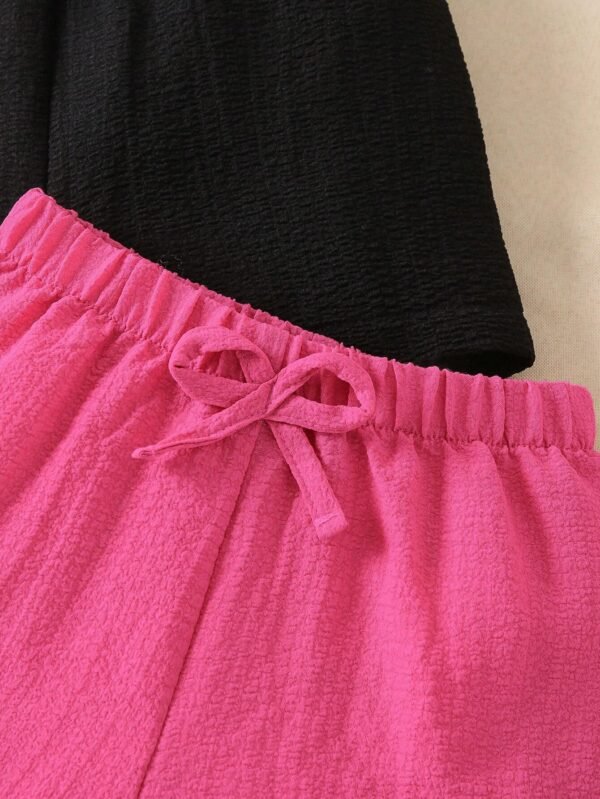 Shorts Con Lazo Delantero Para Niña - Imagen 2