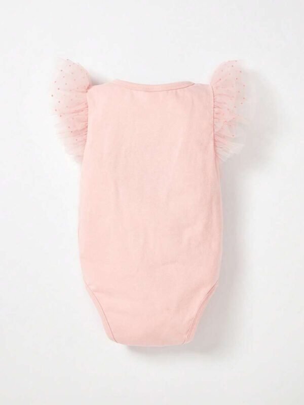 Body De Malla Con Volantes A Contraste Para Bebé Niña - Imagen 3