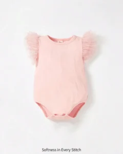 Body De Malla Con Volantes A Contraste Para Bebé Niña