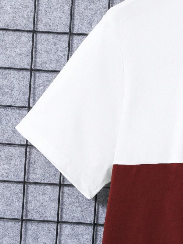 Camiseta manga corta con estampado de letras para chicos - Imagen 2
