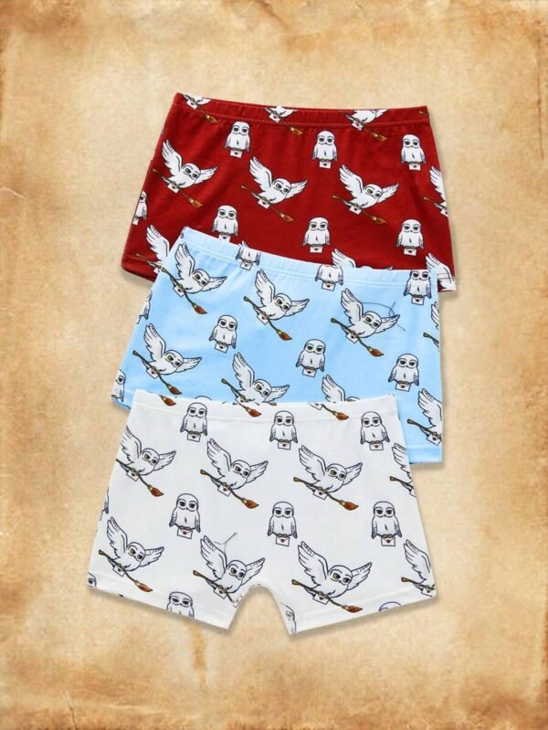 Paquete de 3 piezas de ropa interior cómoda con estampado para niña - Imagen 3