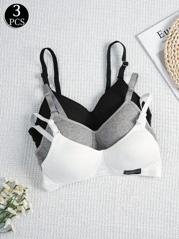 Conjunto de 3 piezas de sujetador deportivo para adolescentes