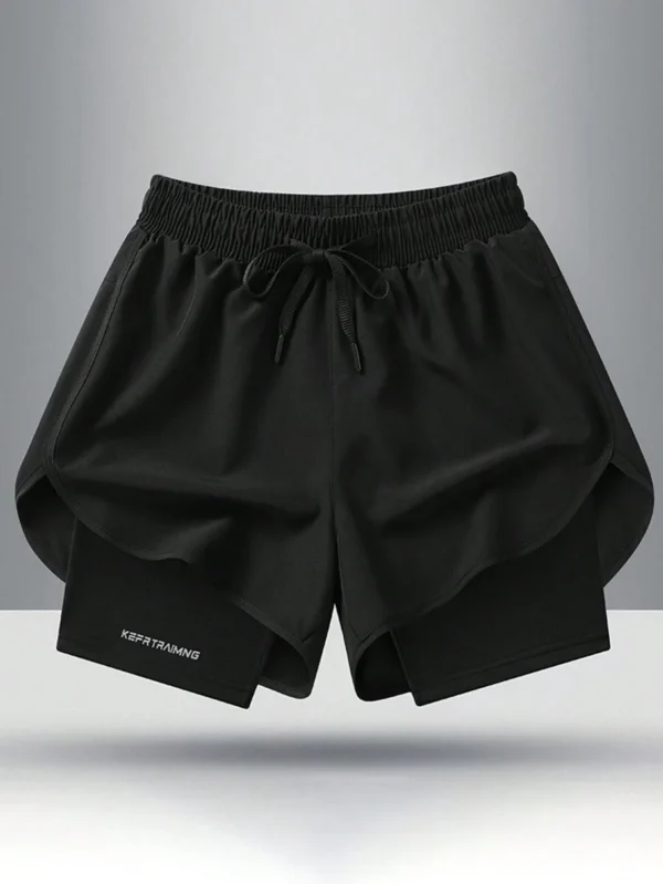 Shorts cortos de hombre de un solo color - Imagen 3