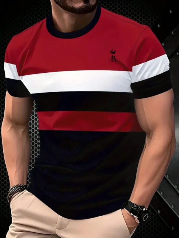 Camiseta de manga corta sencilla y casual para hombres