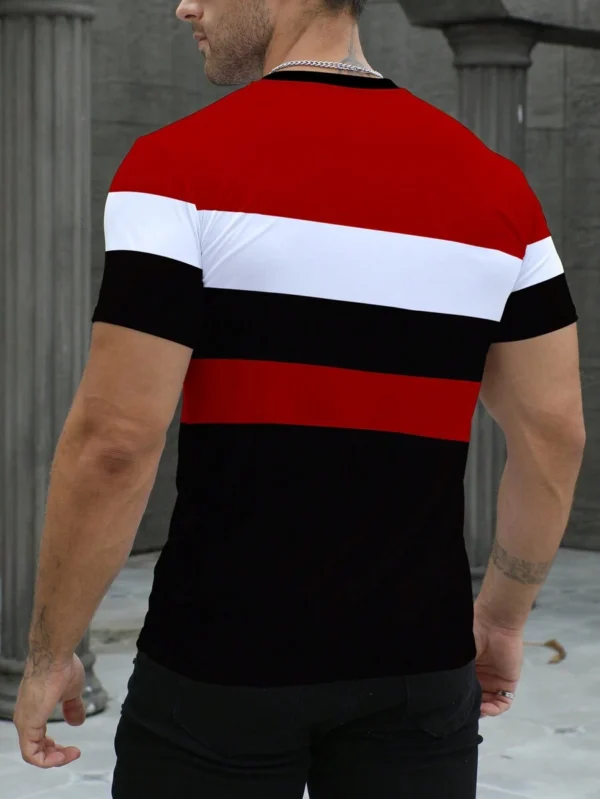 Camiseta de manga corta sencilla y casual para hombres - Imagen 3