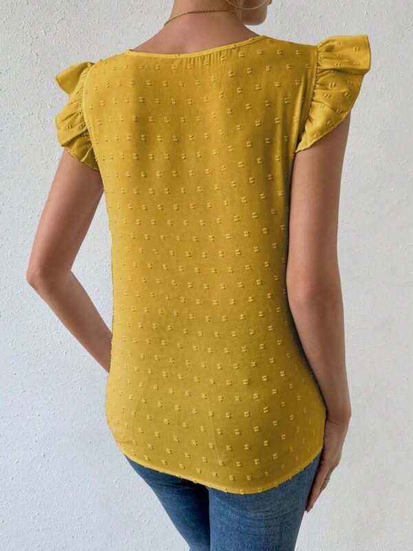 Blusa cuello redondo y mangas de mariposa - Imagen 3