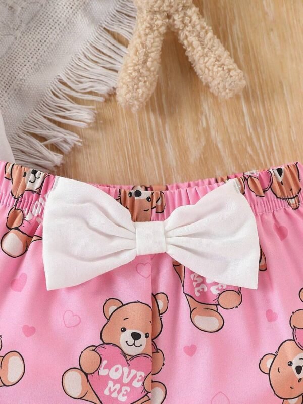 Conjunto de verano para bebé niña con estampado de abeja - Imagen 3