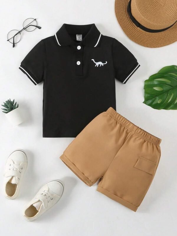 Connjunto camisa de manga corta y pantalones cortos para niños