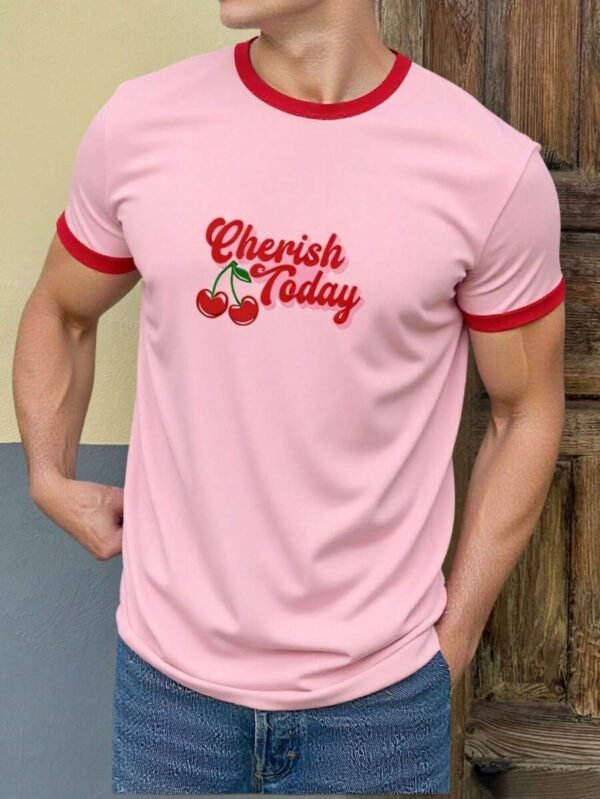 Camiseta casual de manga corta con cuello redondo