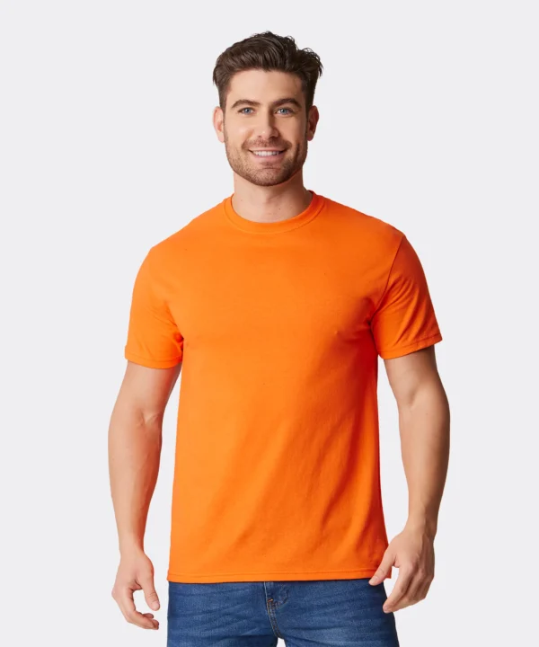 Playera cuello redondo naranja de Caballero