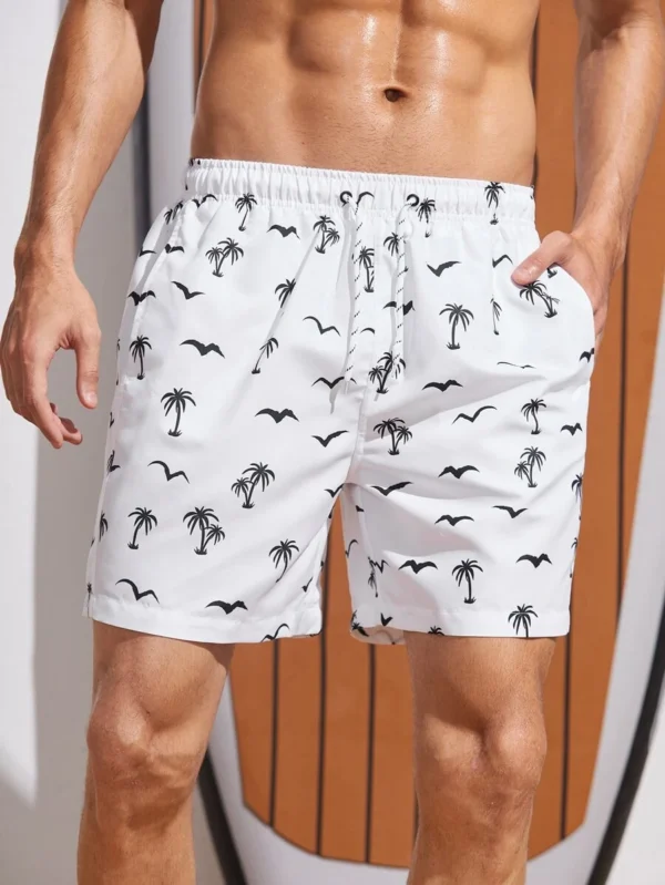 Pantalones cortos de natación con cordón de cintura