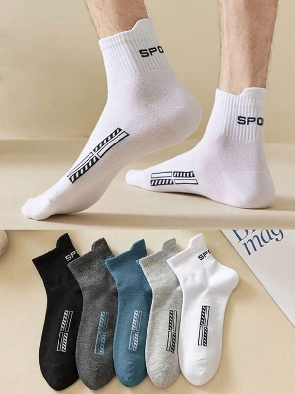 5 pares de calcetines deportivos tipo tripulación para hombres