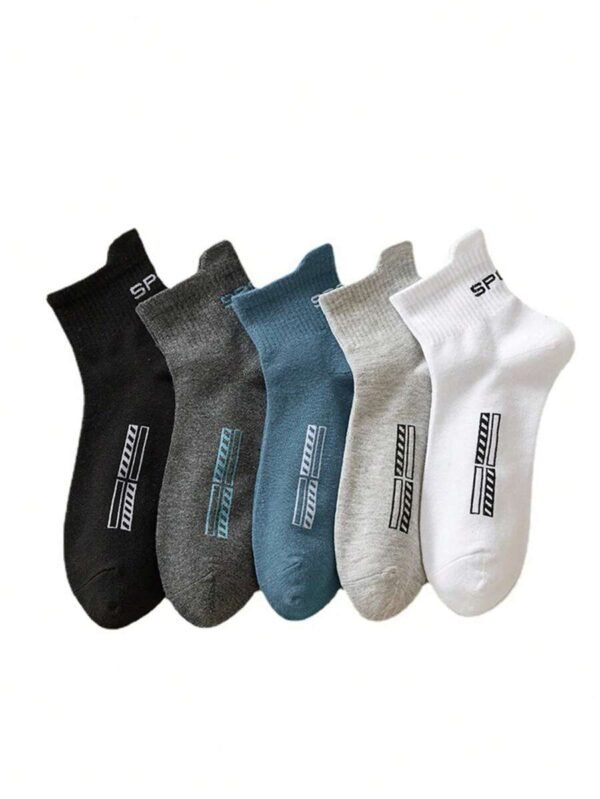 5 pares de calcetines deportivos tipo tripulación para hombres - Imagen 2