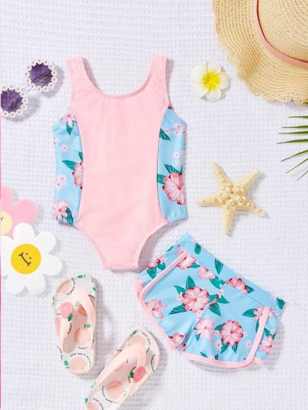 Conjunto de traje de baño de dos piezas para niña bebé