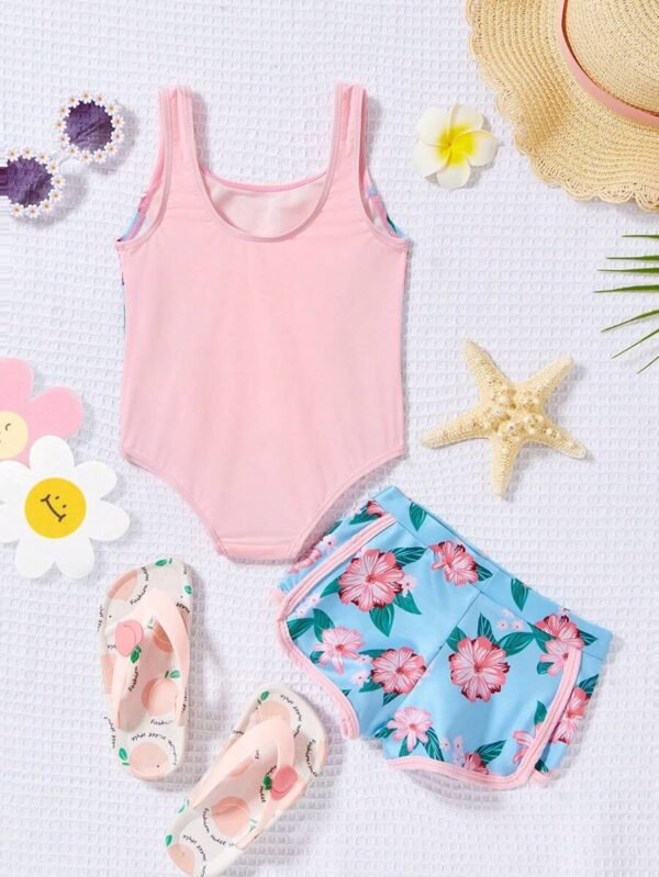 Conjunto de traje de baño de dos piezas para niña bebé - Imagen 3