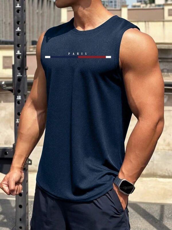 Camiseta de tirantes atlética de ajuste delgado para hombre