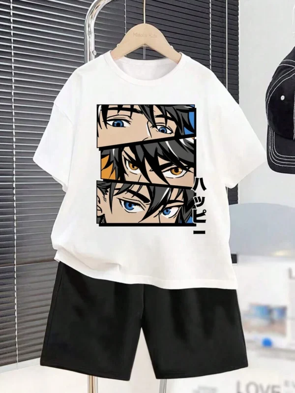 Conjunto de camiseta manga corta y pantalones cortos para niños