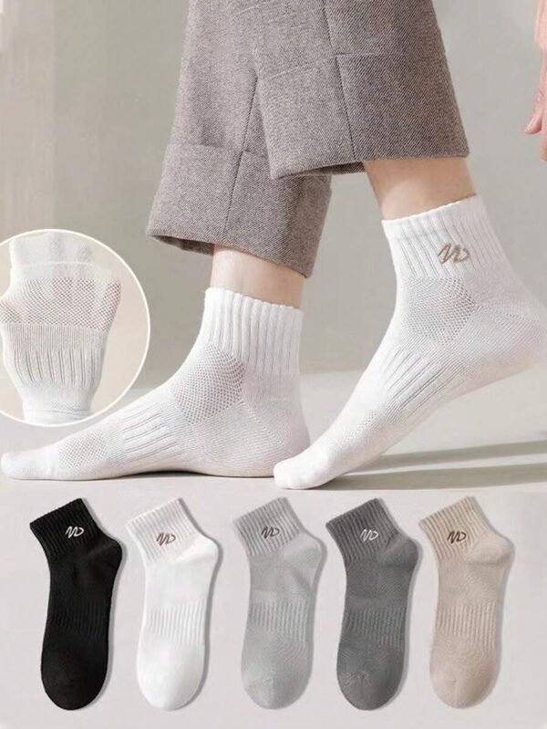 5 pares de calcetines de tobillo transpirables y con malla para deporte