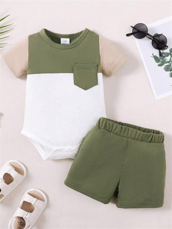 Conjunto de body y pantalones cortos para bebé niño