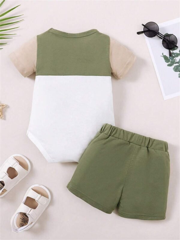 Conjunto de body y pantalones cortos para bebé niño - Imagen 3
