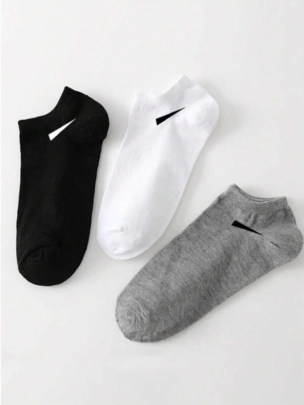 5 pares de calcetines de tobillo con estilo minimalista unisex