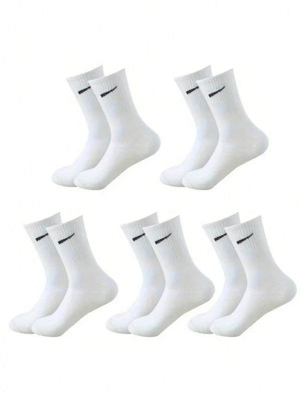 5 pares Calcetines de tobillo de unicolor para hombre/mujer