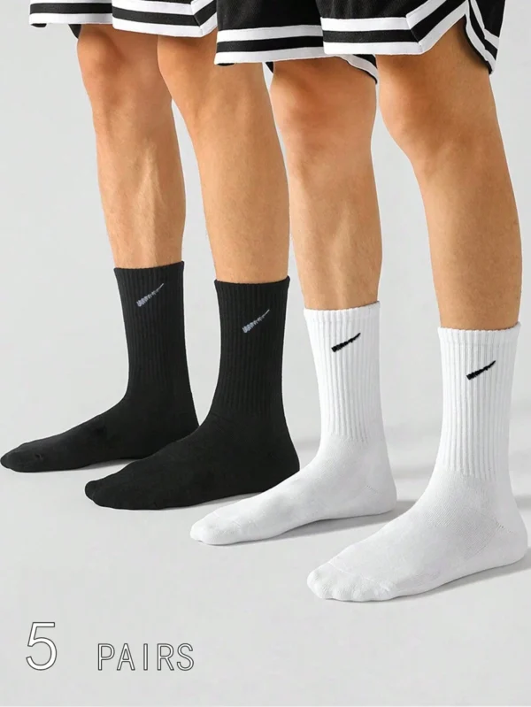 5 pares Calcetines de tobillo de unicolor para hombre/mujer - Imagen 2