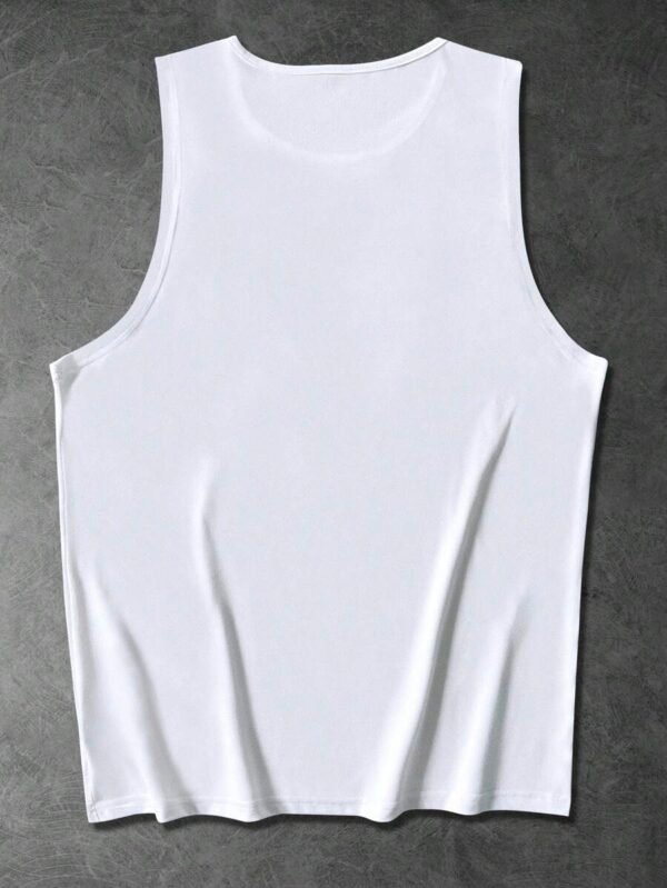 Camiseta de tirantes de hombre con patrón de patchwork - Imagen 3