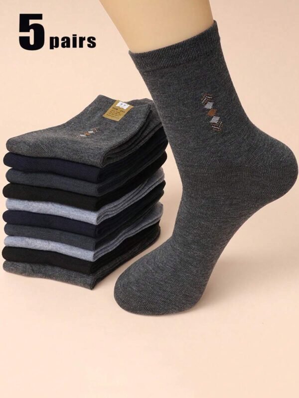 5 pares de calcetines clásicos casuales para hombre