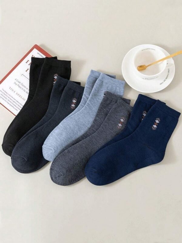 5 pares de calcetines clásicos casuales para hombre - Imagen 3