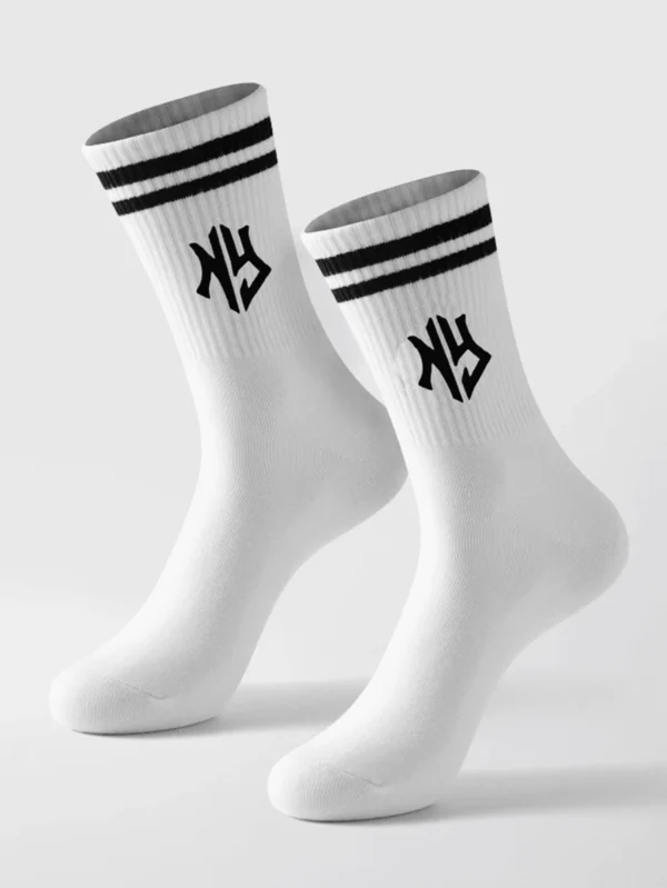 5 pares de calcetines negros con estampado hasta el tobillo