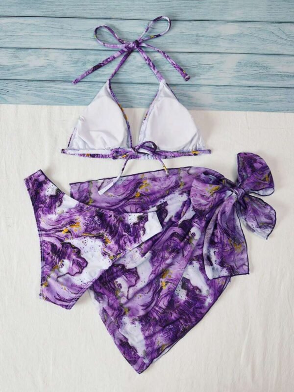 Bikini de estampado de mármol para verano - Imagen 2