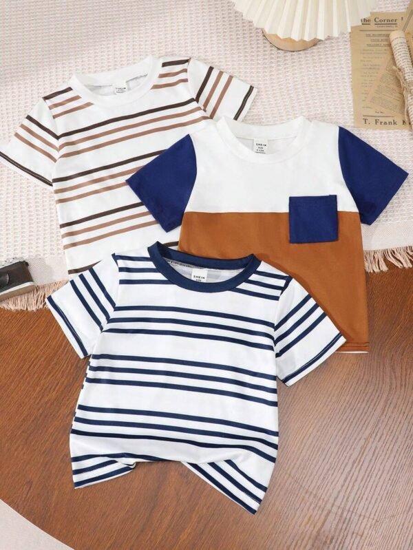 Camisetas de varios colores, cómoda y casual para niño bebé