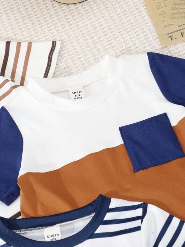 Camisetas de varios colores, cómoda y casual para niño bebé - Imagen 2