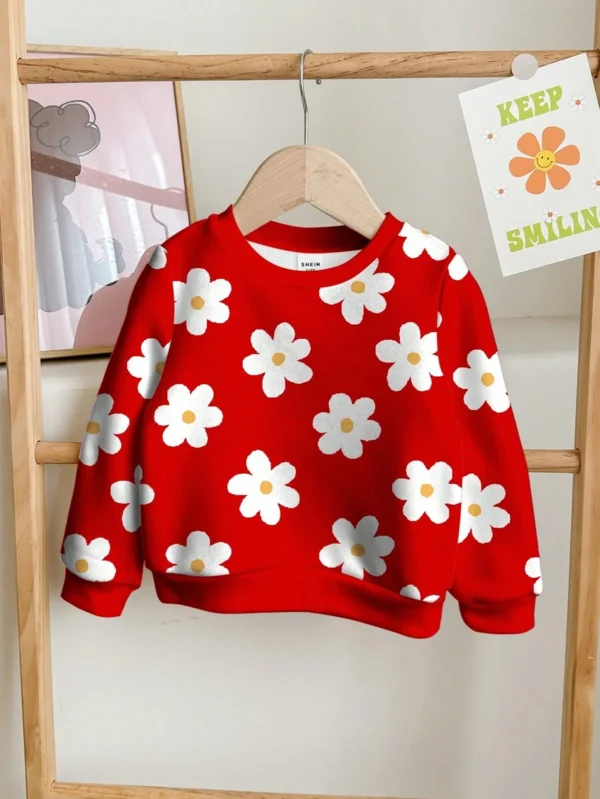 Sudadera de manga larga de punto suave y cómoda de cuello redondo