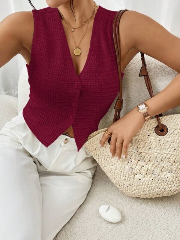 Top de tirantes lisa, casual y de moda para mujer