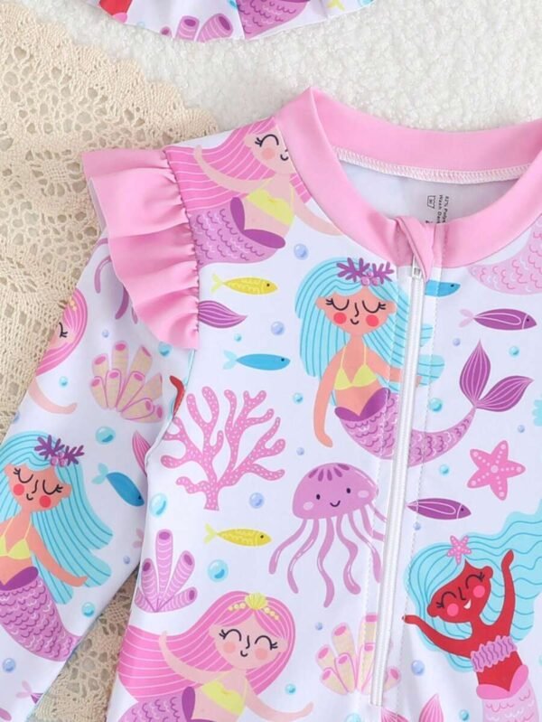 Traje de baño de una pieza con estampado de sirena - Imagen 2