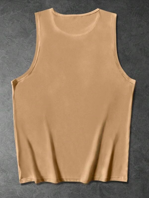 Camiseta de tirantes de cuello redondo de bloques de color para hombres - Imagen 2