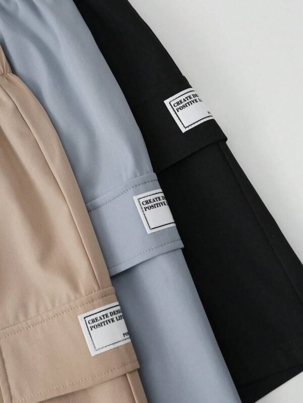 Shorts cortos unicolor básicos para adolescentes - Imagen 2