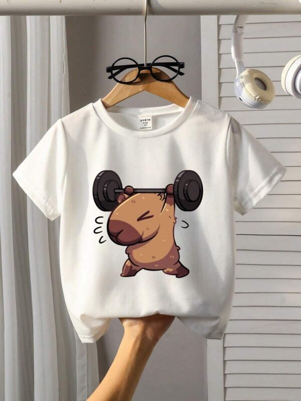 Camiseta casual de manga corta con estampado de animales - Imagen 3