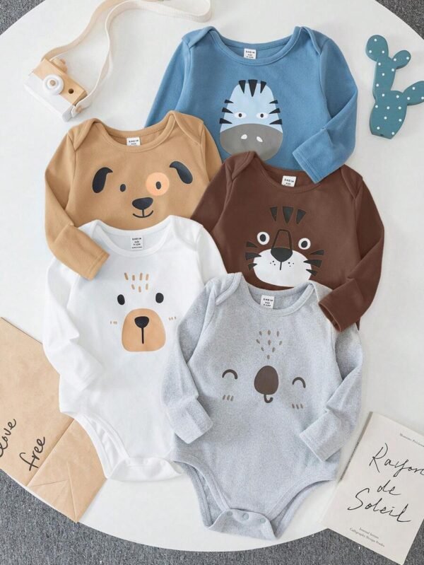 Bodies para bebés niños con estampado de osos y perros
