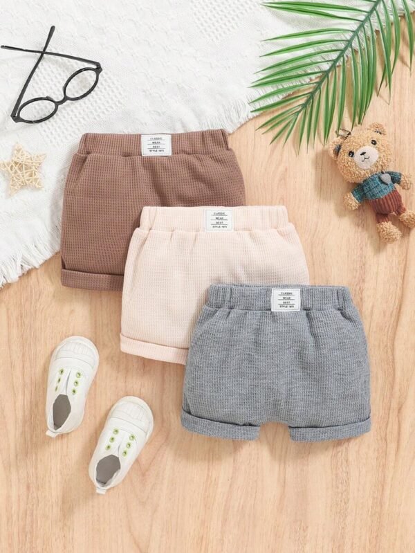 Pantalones cortos unicolor de bebé recién nacido