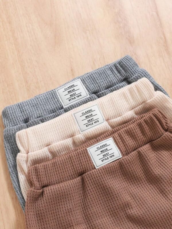 Pantalones cortos unicolor de bebé recién nacido - Imagen 2