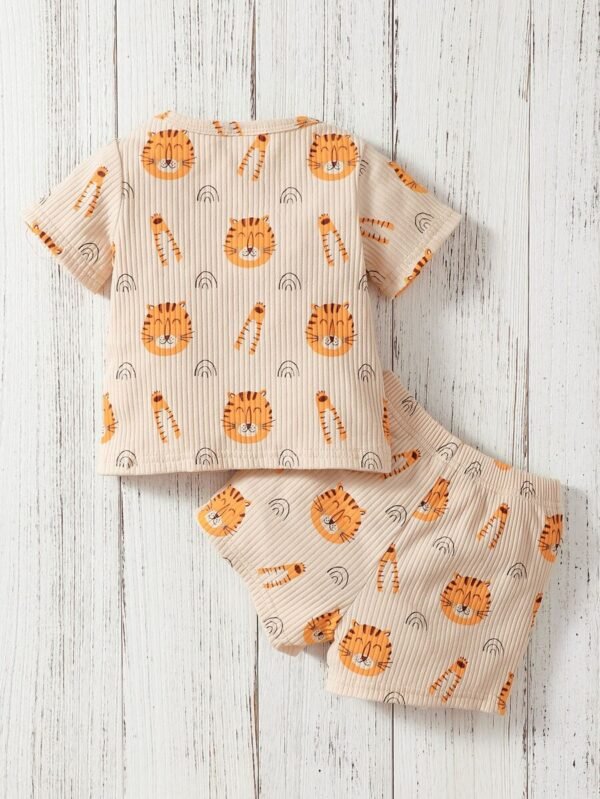 Shorts con camiseta con estampado de dibujos para niños bebés - Imagen 3