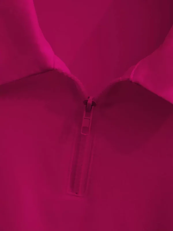 Camiseta unicolor con cremallera media - Imagen 2