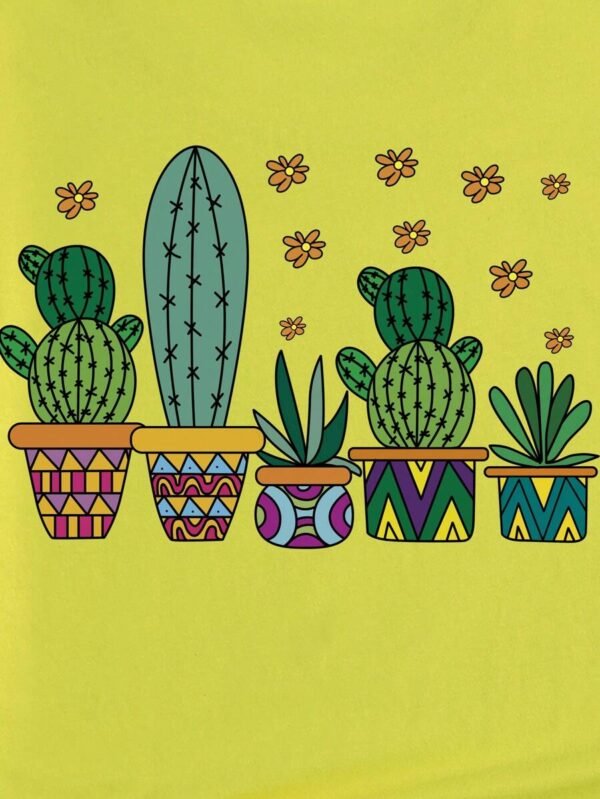 Camiseta con estampado de cactus, camisetas gráficas para mujer - Imagen 3