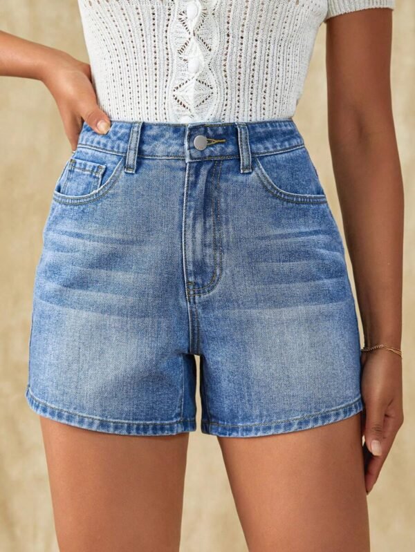 Shorts en mezclilla de pierna recta - Imagen 2
